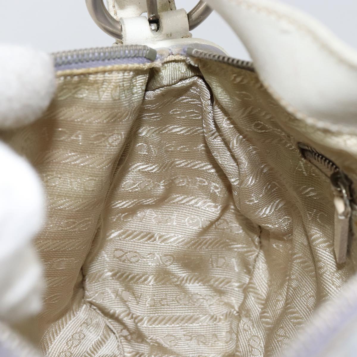 PRADA Shoulder Bag Nylon Purple Silver Auth BA7767