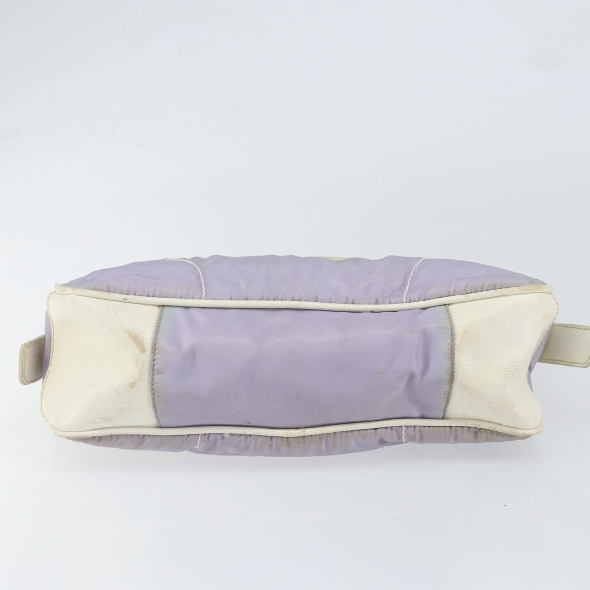 PRADA Shoulder Bag Nylon Purple Silver Auth BA7767