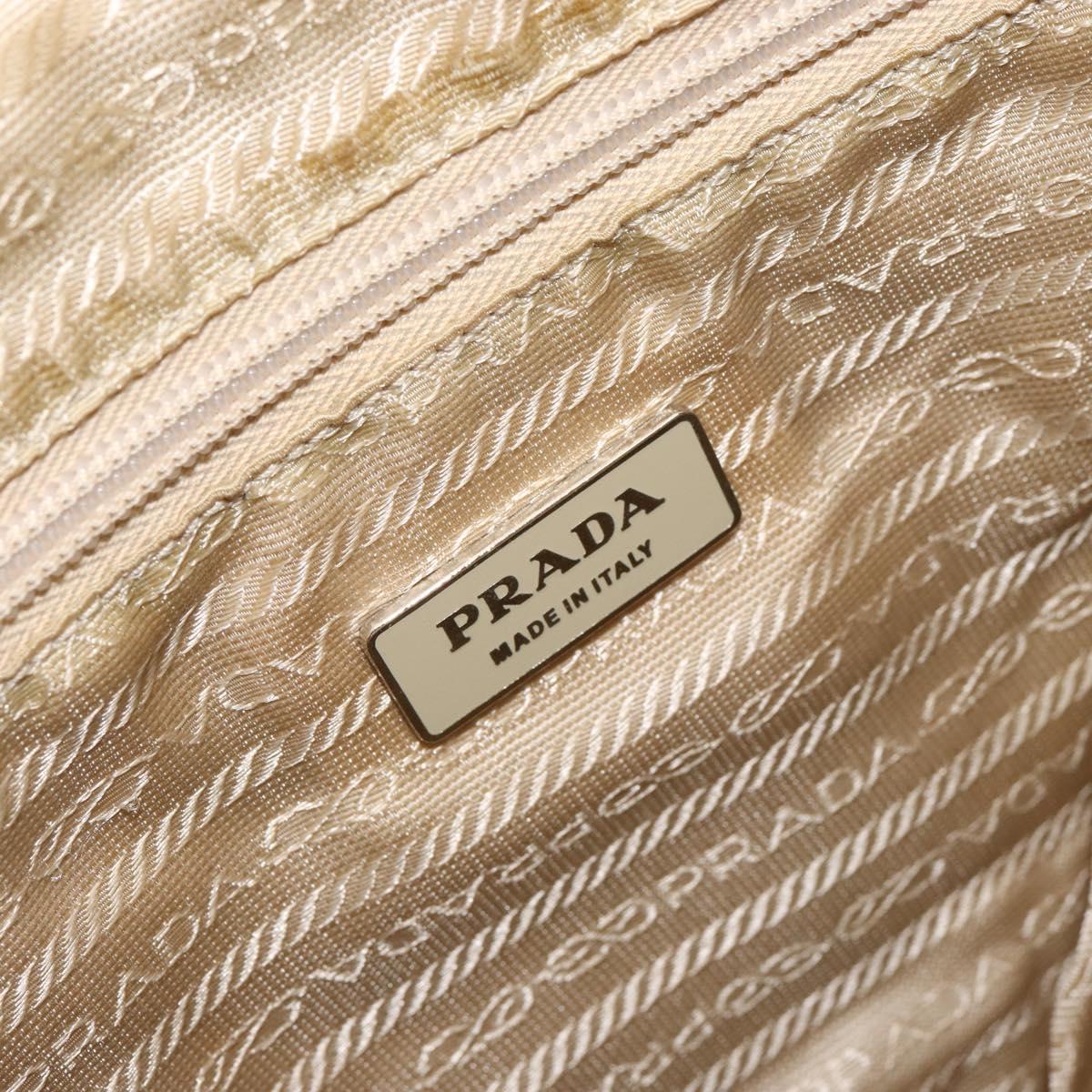 PRADA Tote Bag Nylon Light Blue Silver Auth BA7768