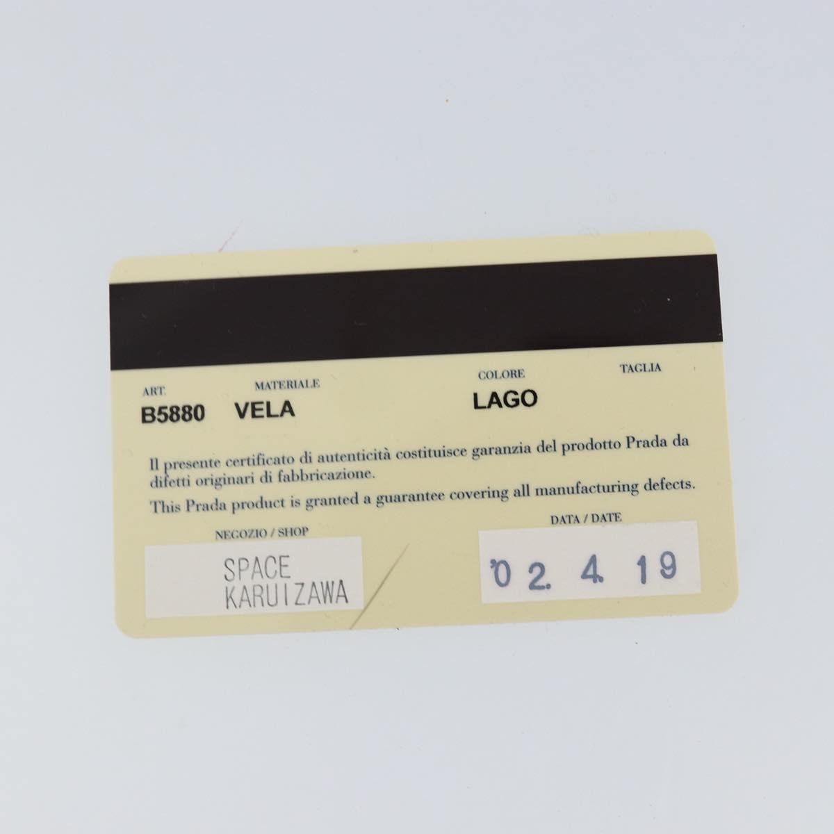 PRADA Tote Bag Nylon Light Blue Silver Auth BA7768