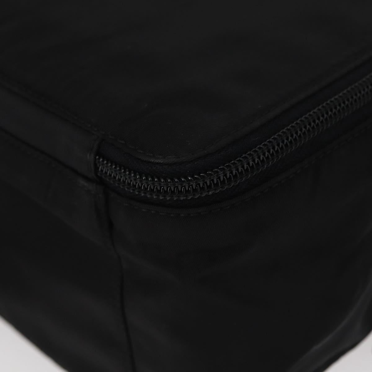 PRADA Hand Bag Nylon Black Silver Auth BA7771