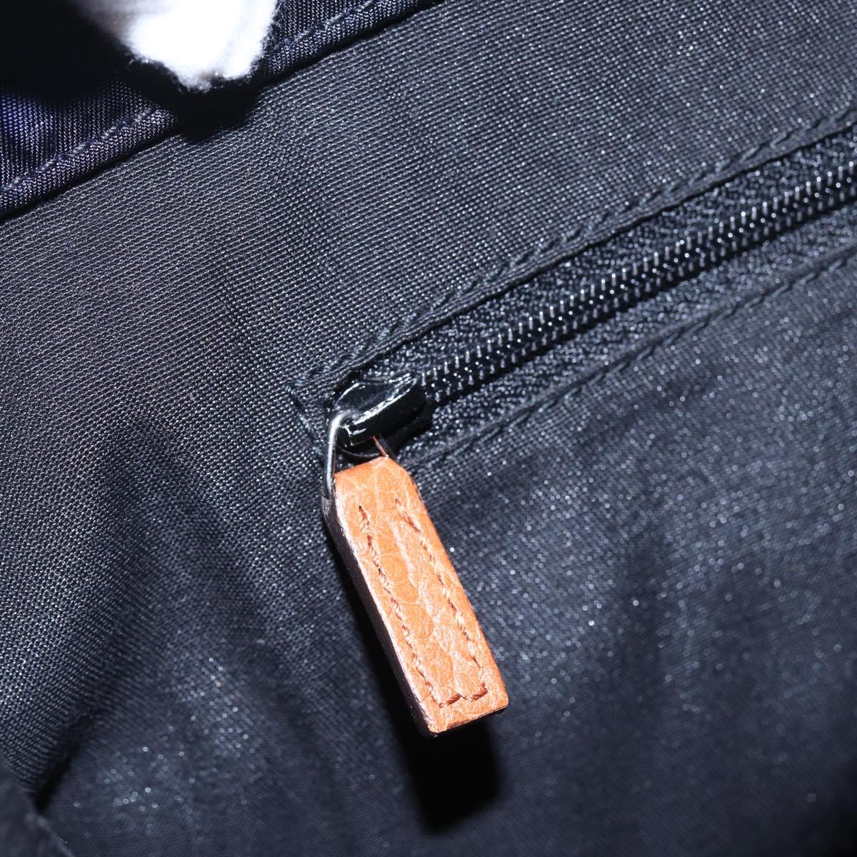 GUCCI GG Canvas Tote Bag Nylon Navy 355732 Auth BA7774