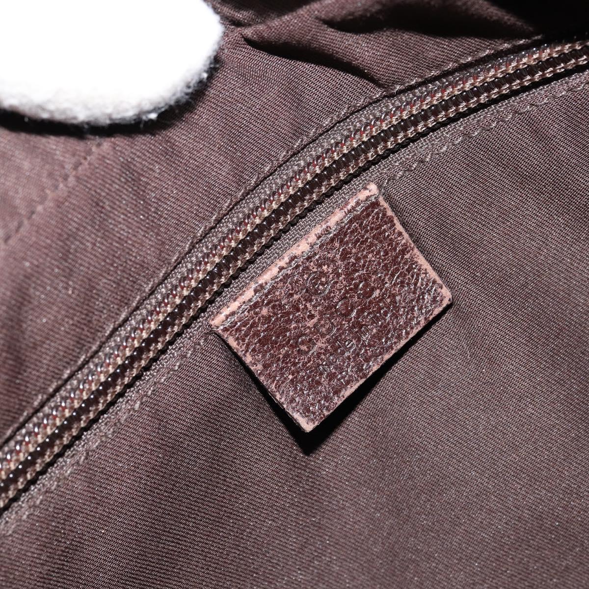 GUCCI GG Canvas Shoulder Bag Beige Silver 122790 Auth BA7775