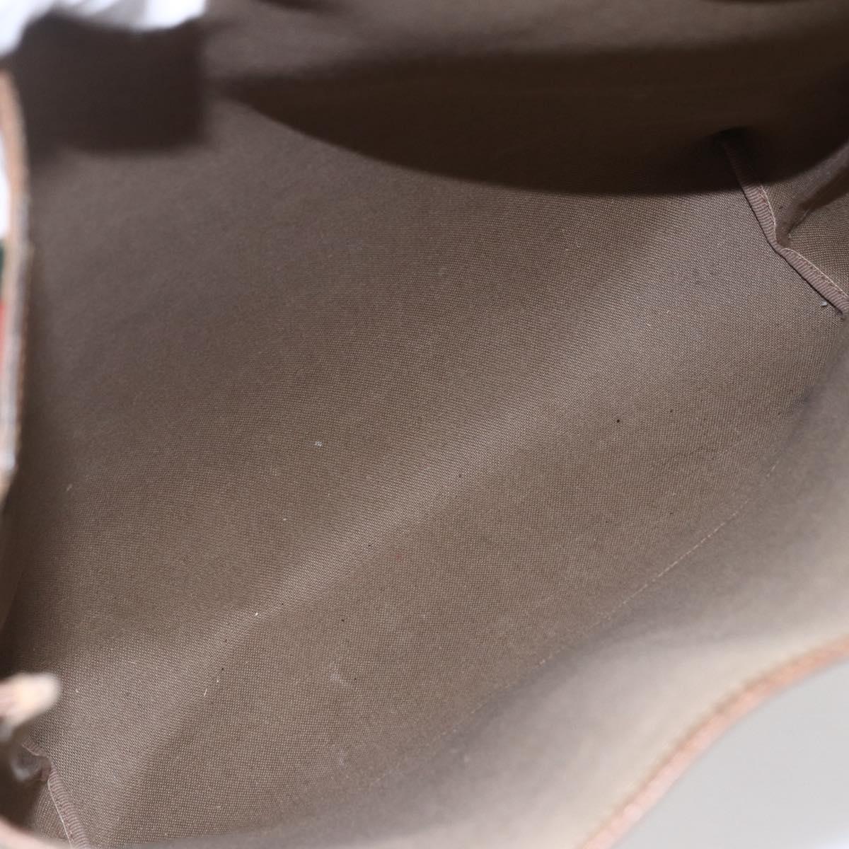 GUCCI GG Supreme Web Sherry Line Tote Bag PVC Beige Red 378 02 003 Auth BA7777