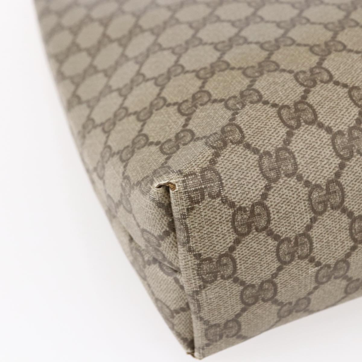 GUCCI GG Supreme Web Sherry Line Tote Bag PVC Beige Red 378 02 003 Auth BA7779