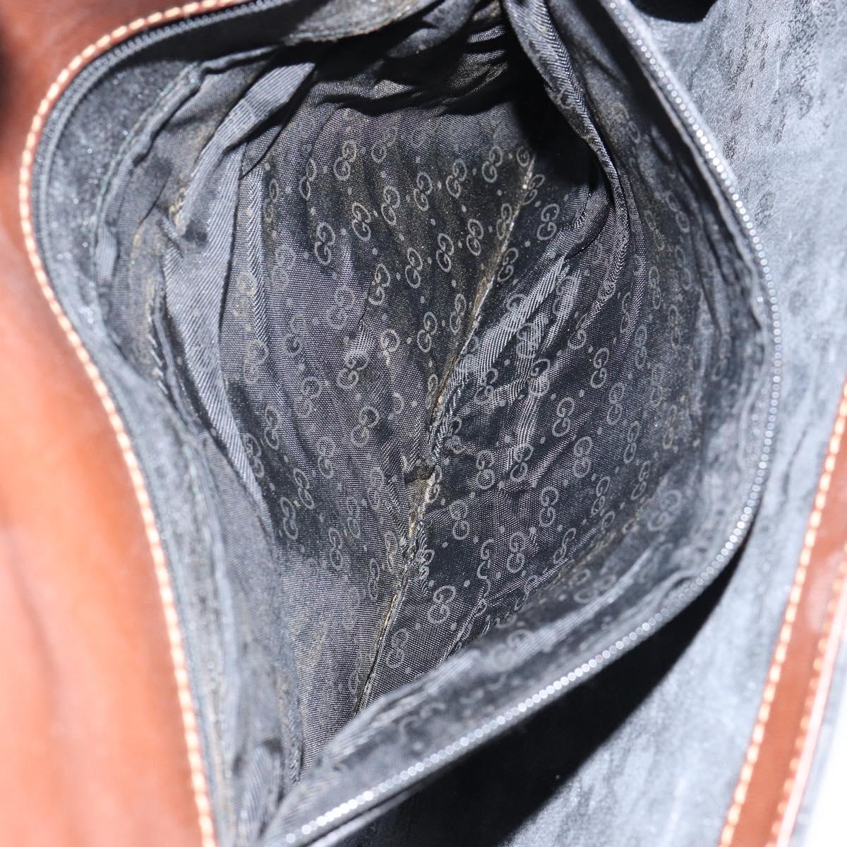 GUCCI Micro GG Supreme Shoulder Bag PVC Black Gold 004 112 0289 Auth BA7784