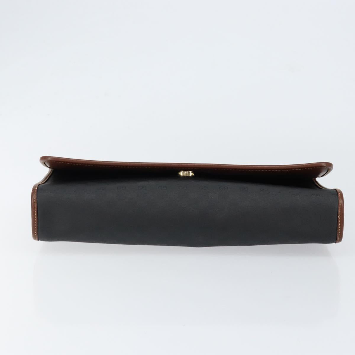 GUCCI Micro GG Supreme Shoulder Bag PVC Black Gold 004 112 0289 Auth BA7784