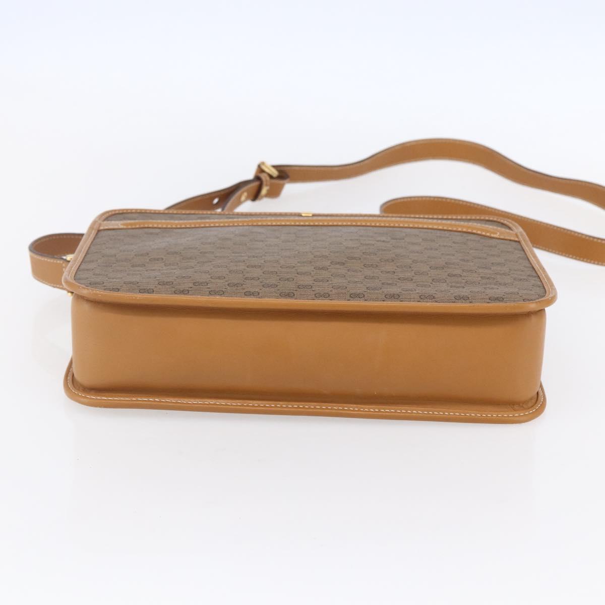 GUCCI Micro GG Supreme Shoulder Bag PVC Beige Gold 001 256 1308 Auth BA7785