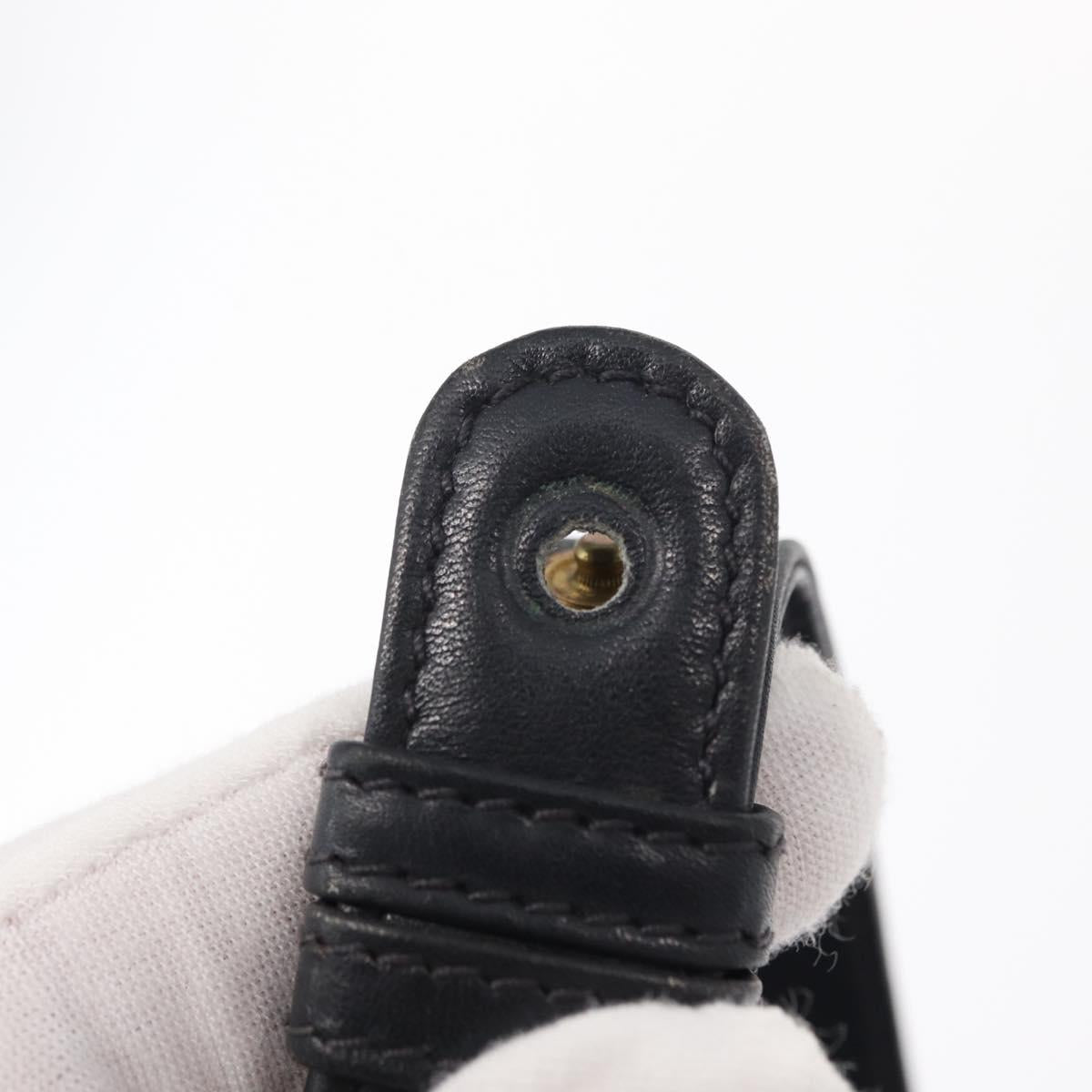 GUCCI Shoulder Bag Leather Navy Gold 406 001 2115 Auth BA7786