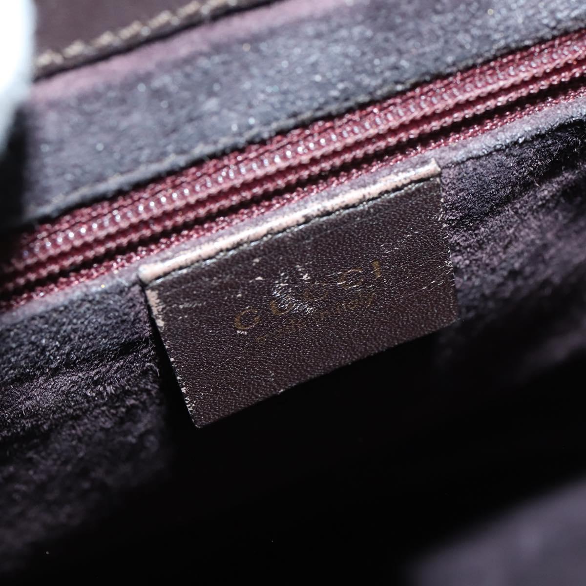 GUCCI Bamboo Hand Bag Leather 2way Brown Gold 001 1886 Auth BA7787