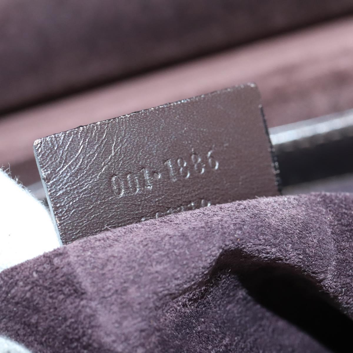 GUCCI Bamboo Hand Bag Leather 2way Brown Gold 001 1886 Auth BA7787