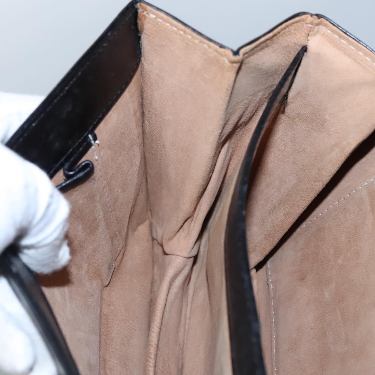 SAINT LAURENT Shoulder Bag Leather Black Auth BA779