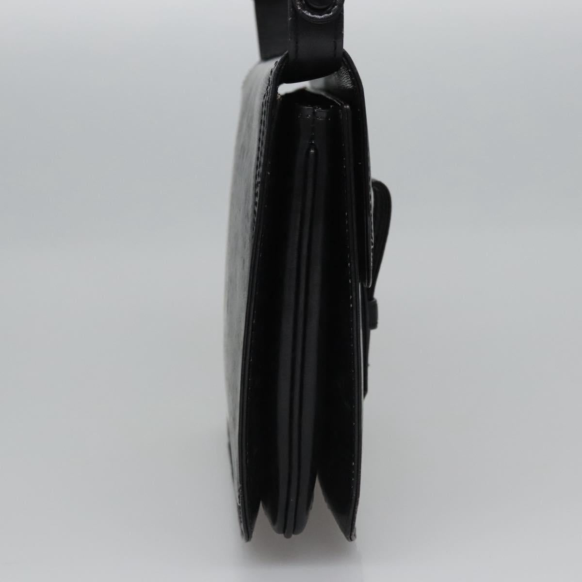 SAINT LAURENT Shoulder Bag Leather Black Auth BA779