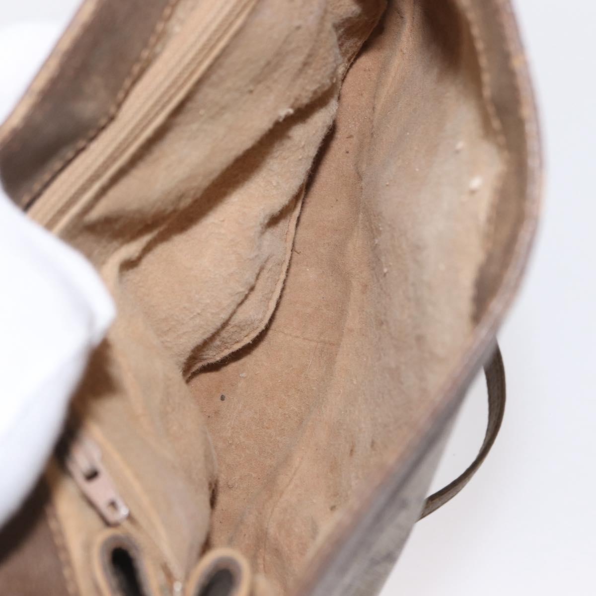 GUCCI GG Supreme Web Sherry Line Bag PVC Beige Gold 72 02 024 Auth BA7793