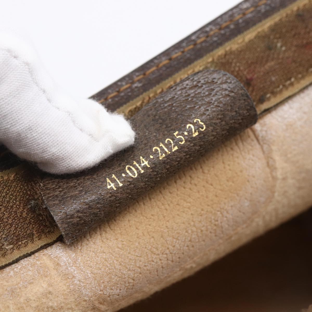 GUCCI GG Supreme Web Sherry Line Bag PVC Beige Gold 41 014 2125 23 Auth BA7795