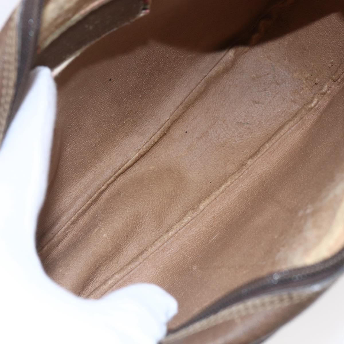 GUCCI GG Supreme Web Sherry Line Bag PVC Beige Gold Red 89 01 034 Auth BA7796