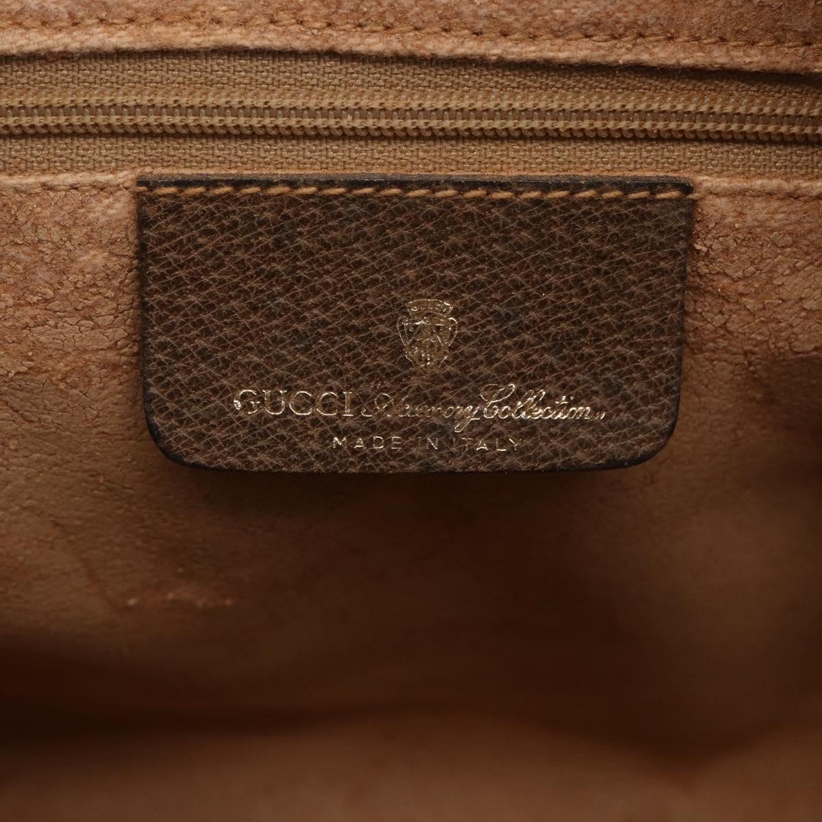 GUCCI GG Supreme Web Sherry Line Bag PVC Beige Gold 14 02 005 Auth BA7798