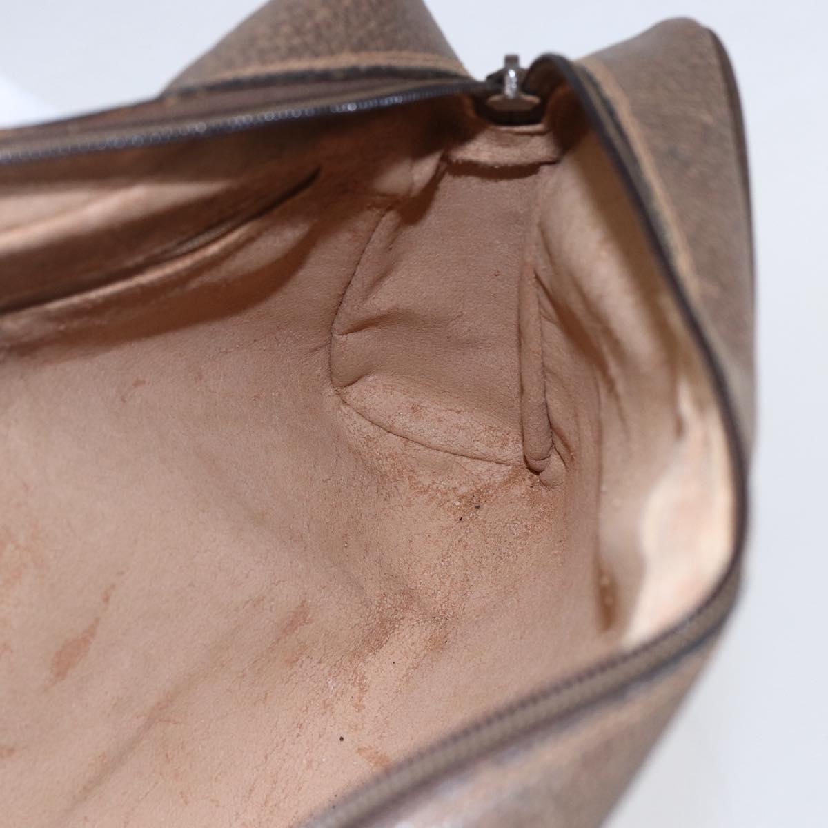 GUCCI GG Supreme Web Sherry Line Bag PVC Beige Gold 14 02 005 Auth BA7798