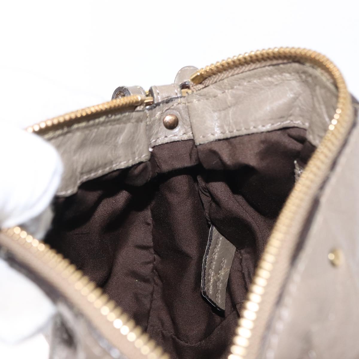 Chloe Hand Bag Leather 2way Beige Gold Auth BA7805