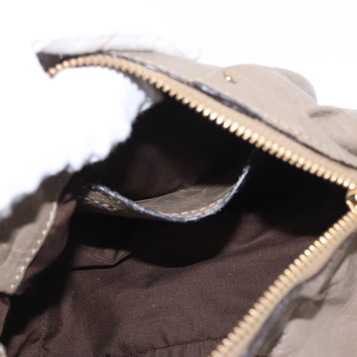 Chloe Hand Bag Leather 2way Beige Gold Auth BA7805