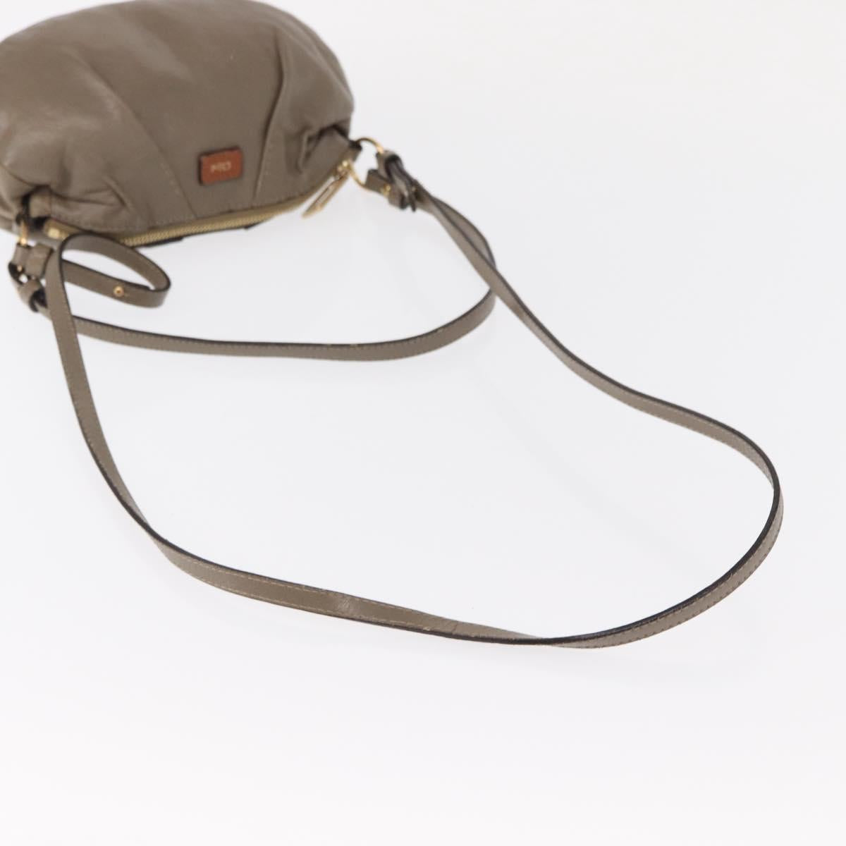 Chloe Hand Bag Leather 2way Beige Gold Auth BA7805