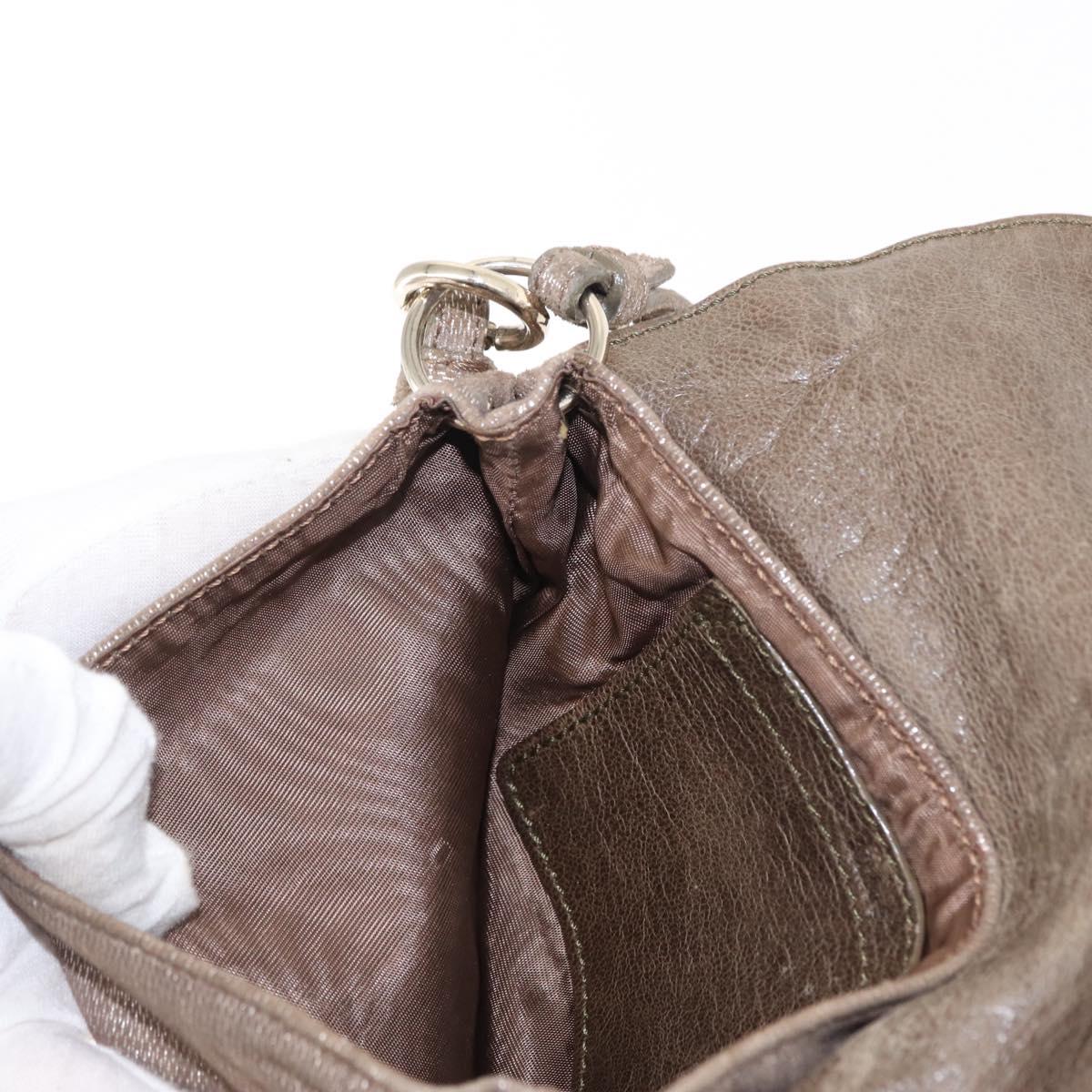 Chloe Lily Hand Bag Canvas 2way Silver Auth BA7806