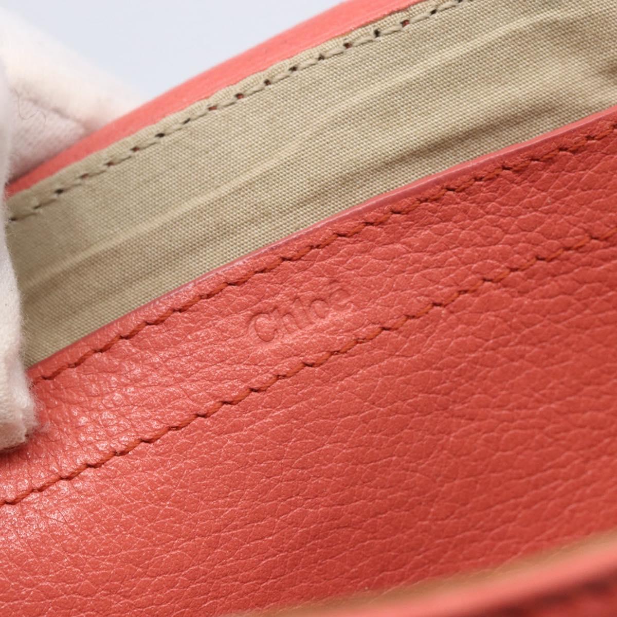 Chloe Lily Hand Bag Leather 2way Pink Gold Auth BA7807