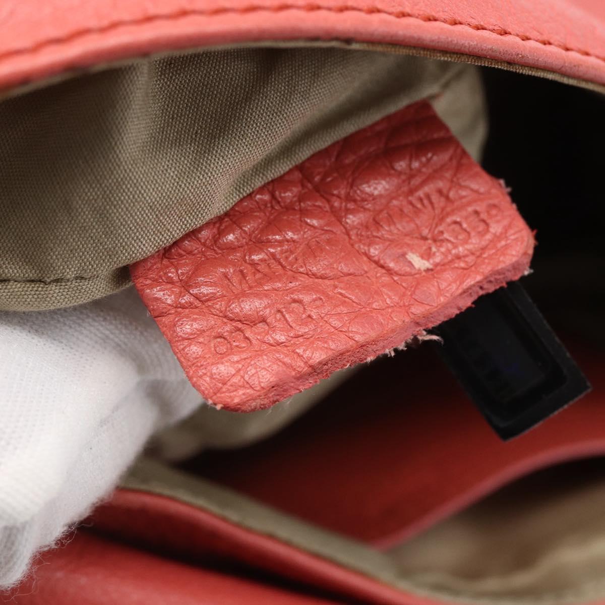 Chloe Lily Hand Bag Leather 2way Pink Gold Auth BA7807