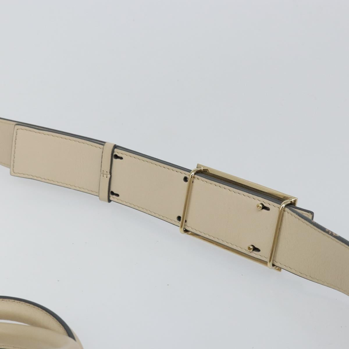 Chloe Bailey Hand Bag Leather 2way Gray Gold Auth BA7808