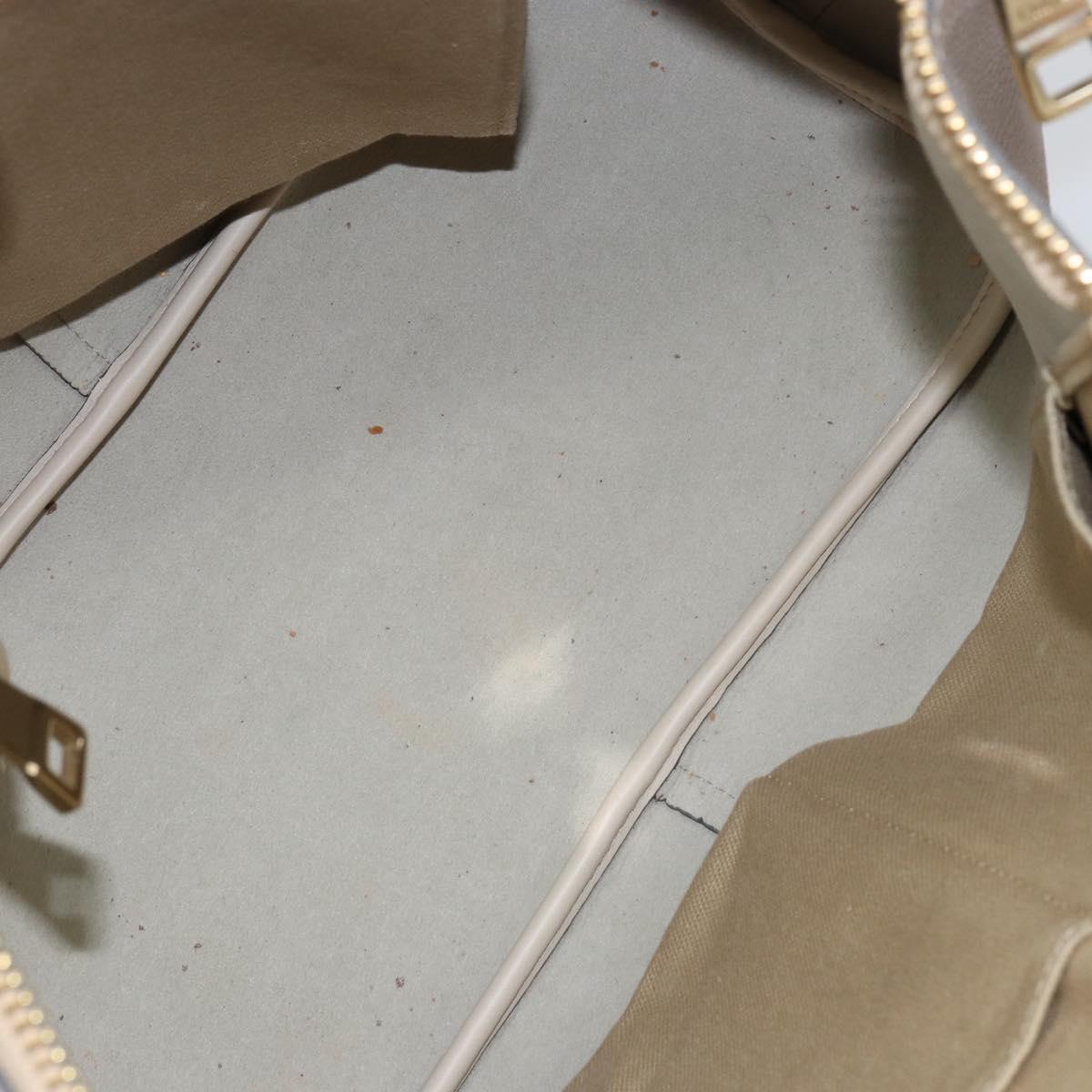 Chloe Bailey Hand Bag Leather 2way Gray Gold Auth BA7808
