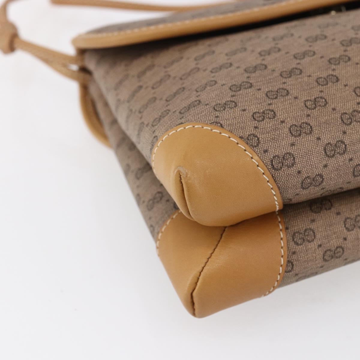 GUCCI Micro GG Supreme Shoulder Bag PVC Beige Gold 007 105 5548 Auth BA7825