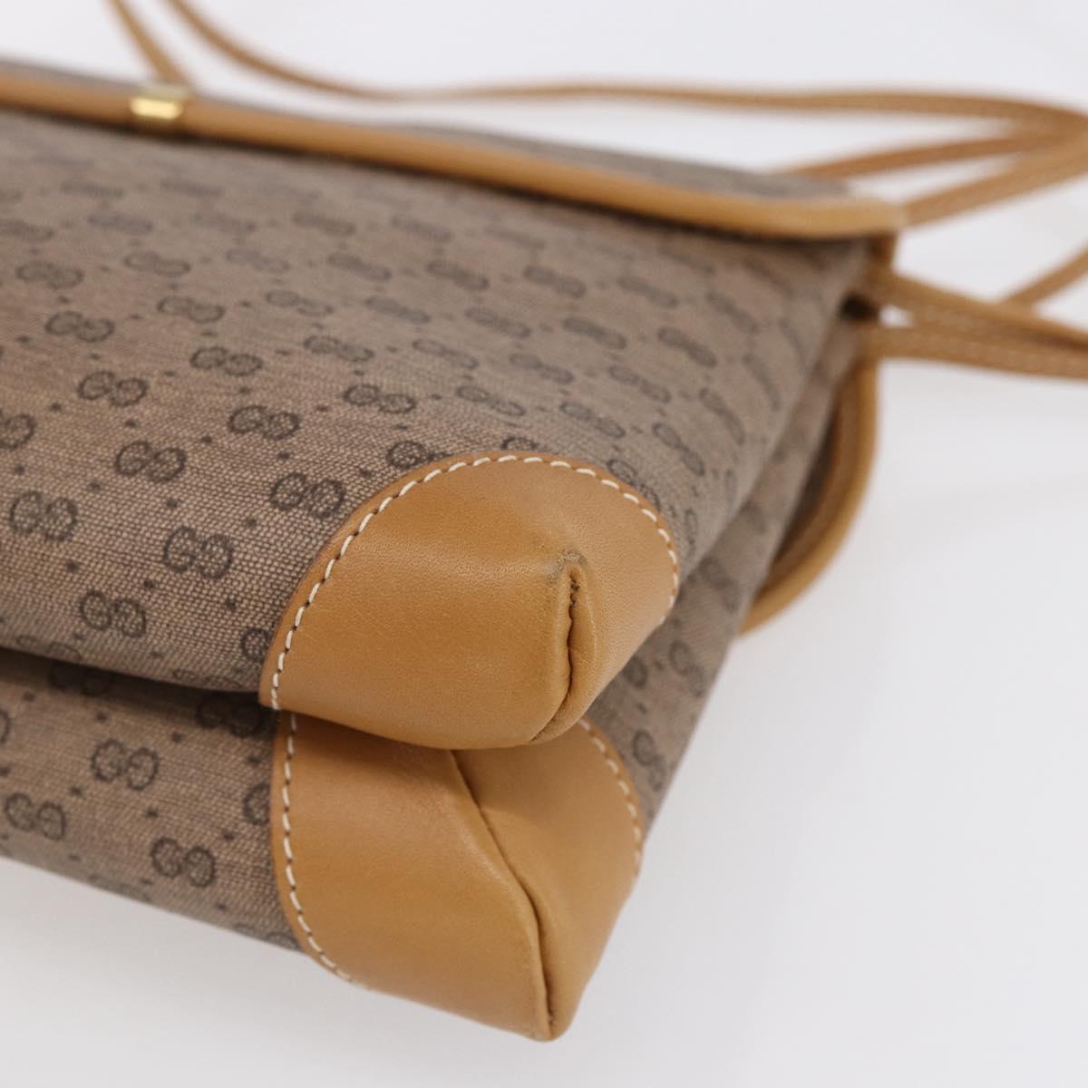 GUCCI Micro GG Supreme Shoulder Bag PVC Beige Gold 007 105 5548 Auth BA7825