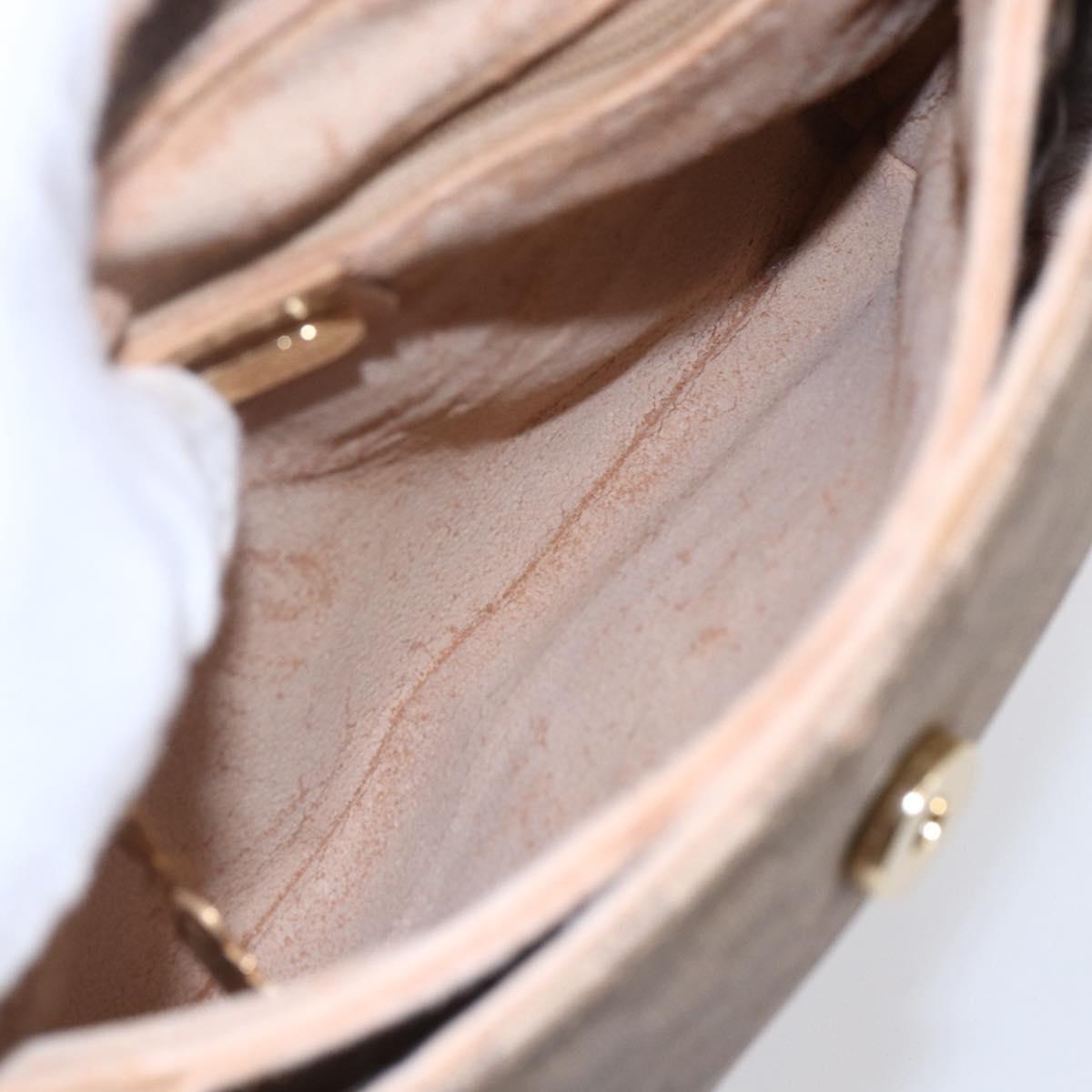 GUCCI Micro GG Supreme Shoulder Bag PVC Beige Gold 007 105 5548 Auth BA7825