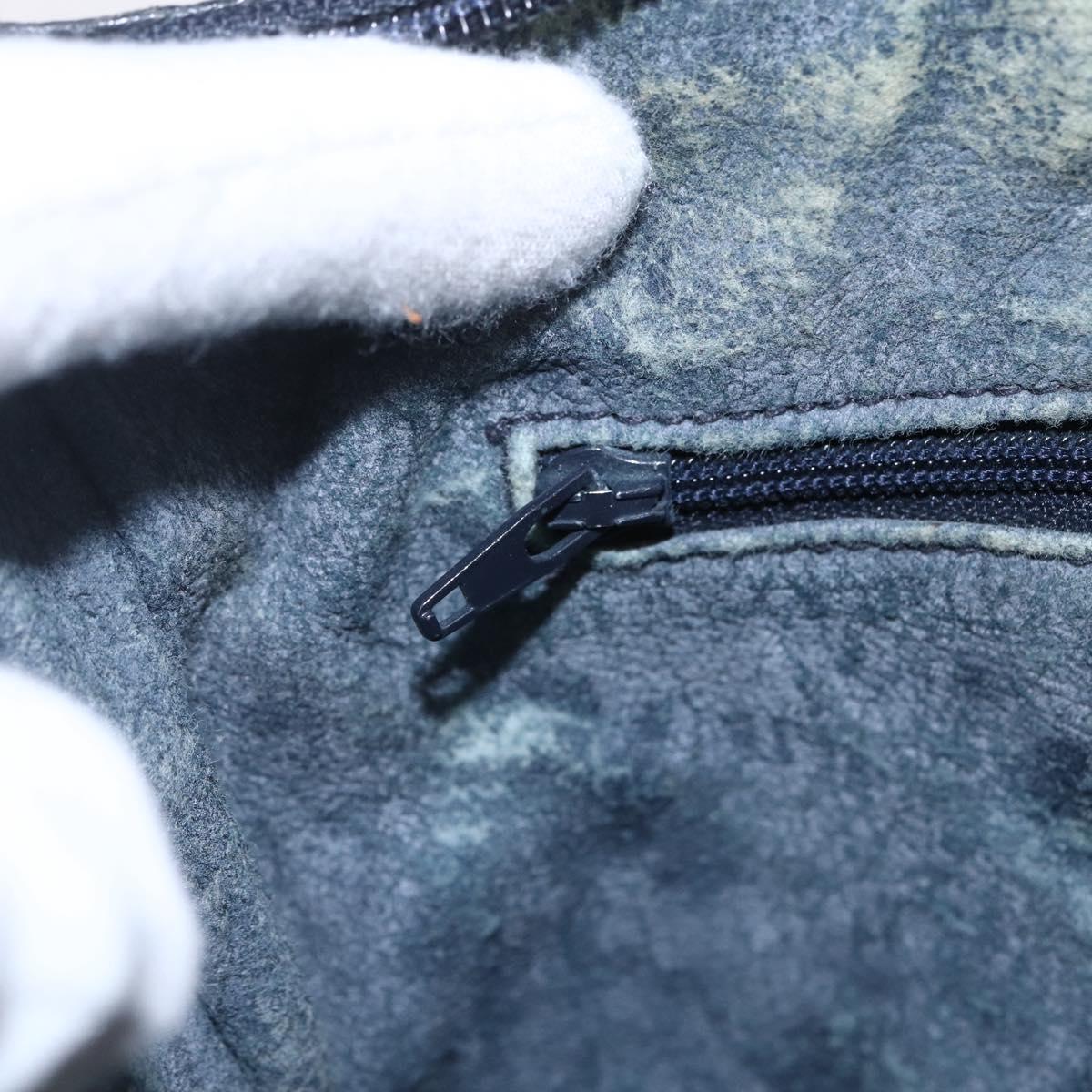 GUCCI GG Supreme Shoulder Bag PVC Navy Gold 41 02 058 Auth BA7826