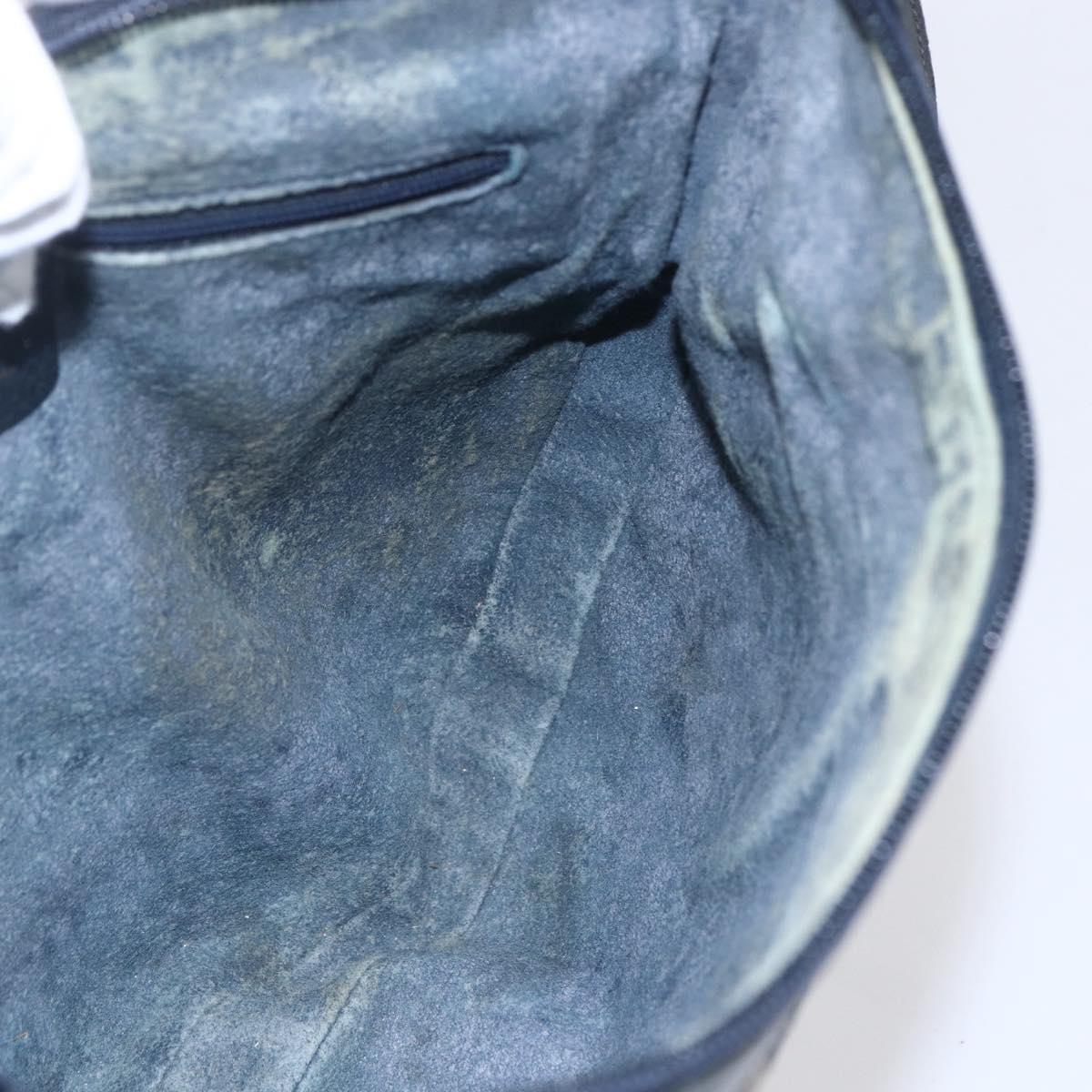 GUCCI GG Supreme Shoulder Bag PVC Navy Gold 41 02 058 Auth BA7826