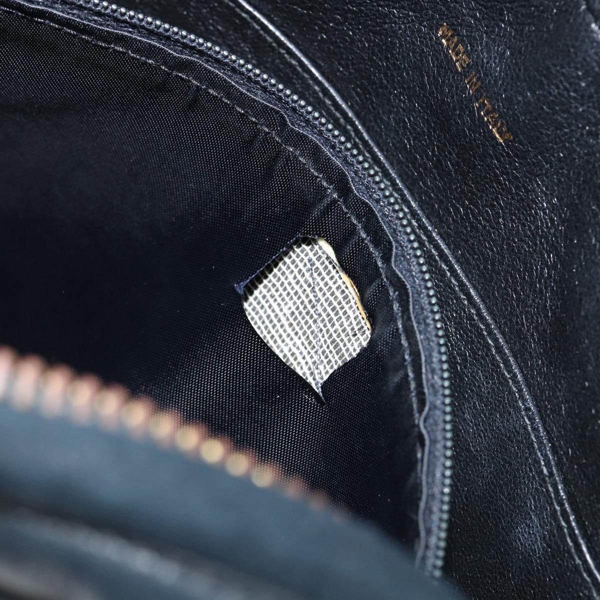 CHANEL Chain Shoulder Bag Lamb Skin Black Gold CC Auth BA7827