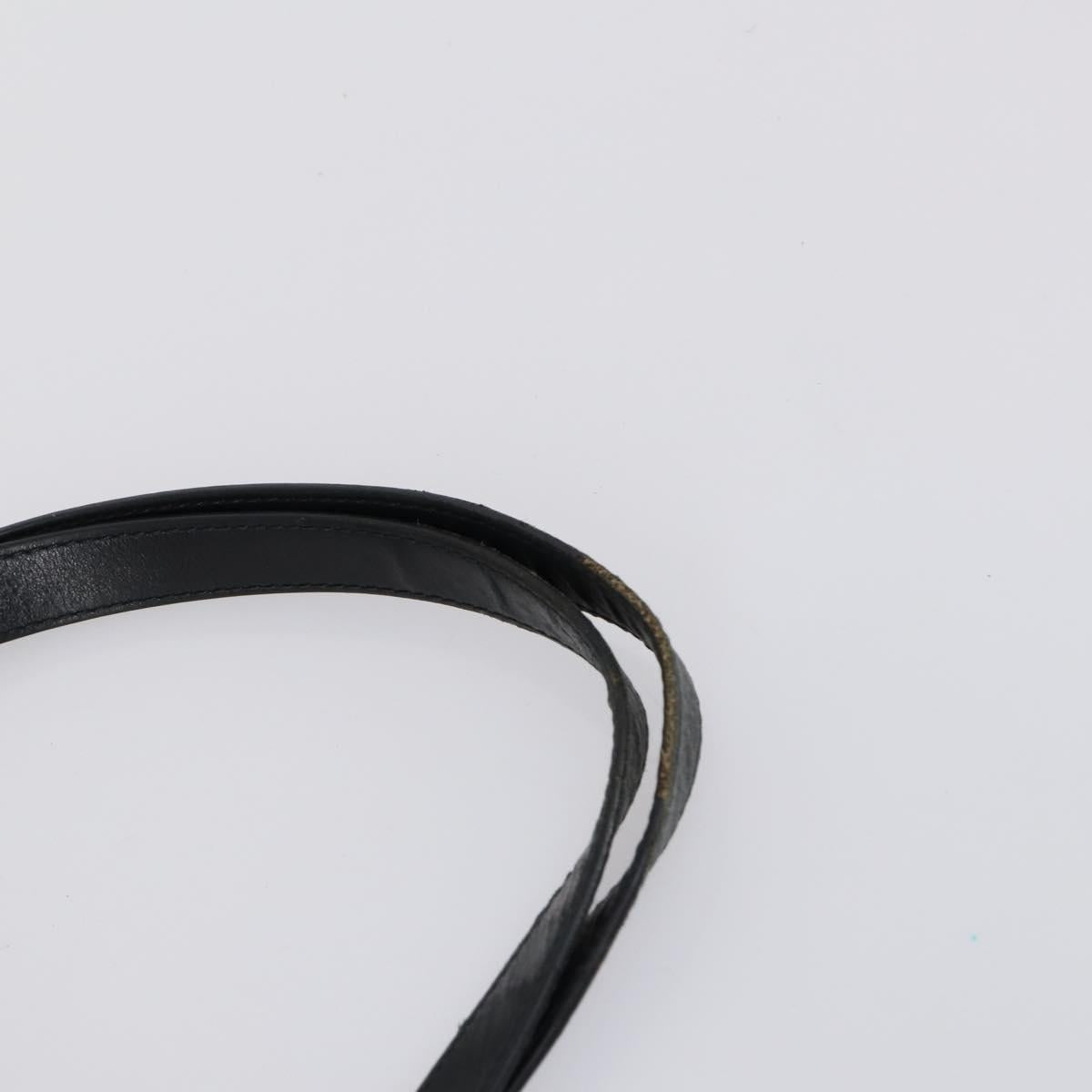 Jimmy Choo Shoulder Bag Leather 2 Set Black Silver Auth BA7835