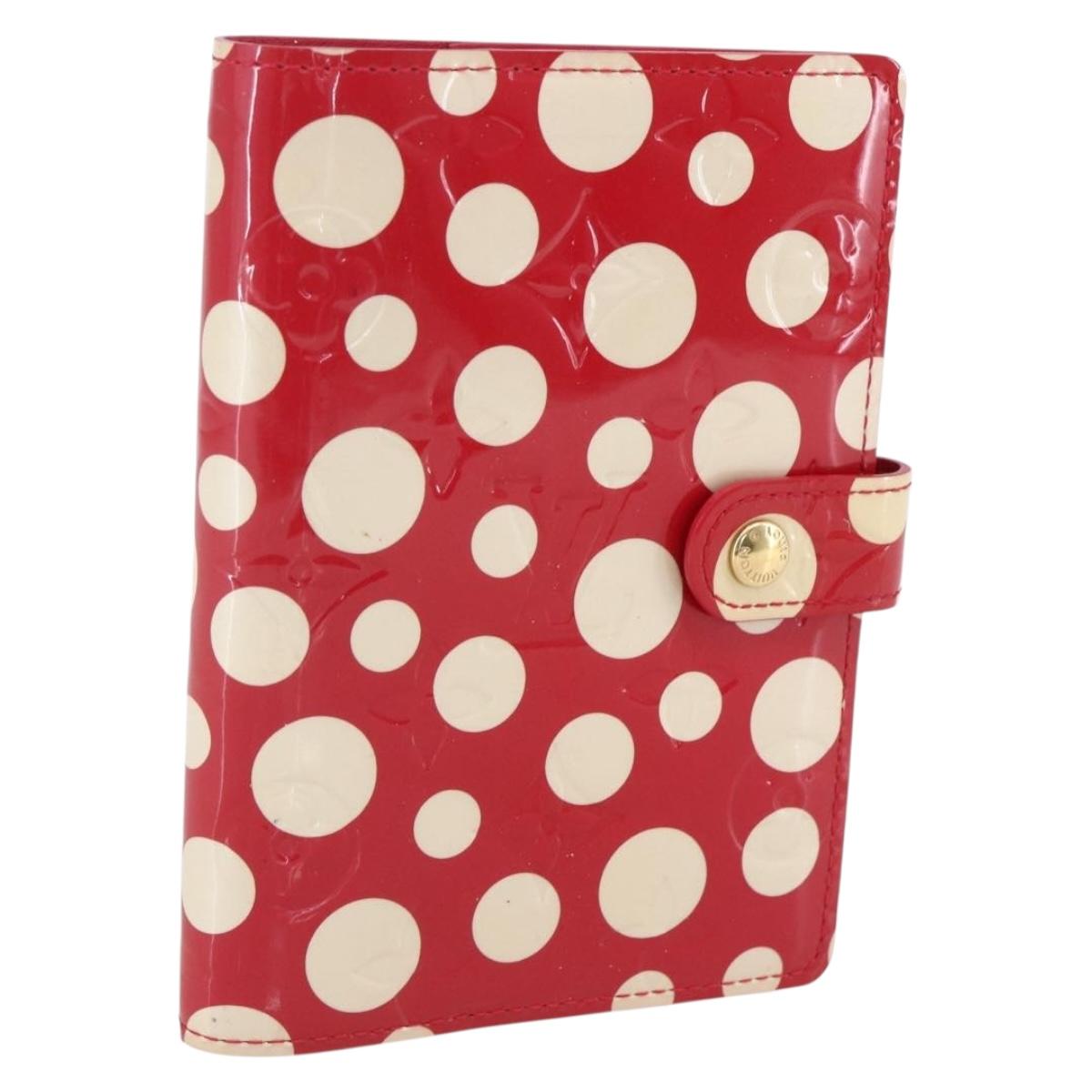 LOUIS VUITTON Vernis Yayoi Kusama Agenda PM Day Planner Cover M91518 Auth BA7847