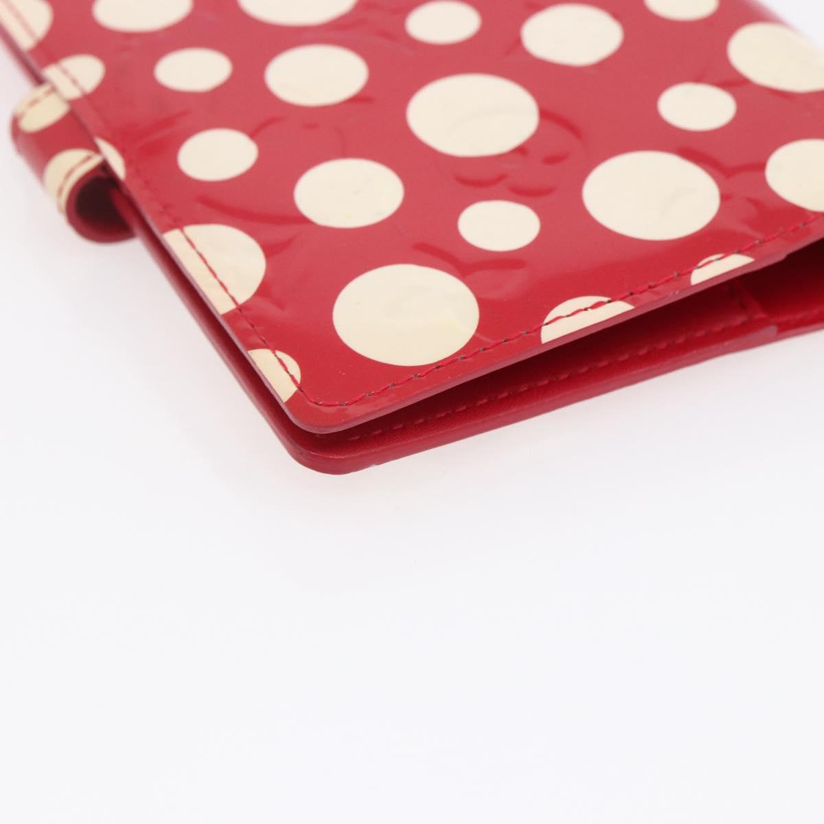 LOUIS VUITTON Vernis Yayoi Kusama Agenda PM Day Planner Cover M91518 Auth BA7847