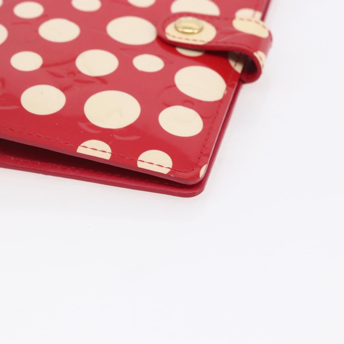 LOUIS VUITTON Vernis Yayoi Kusama Agenda PM Day Planner Cover M91518 Auth BA7847