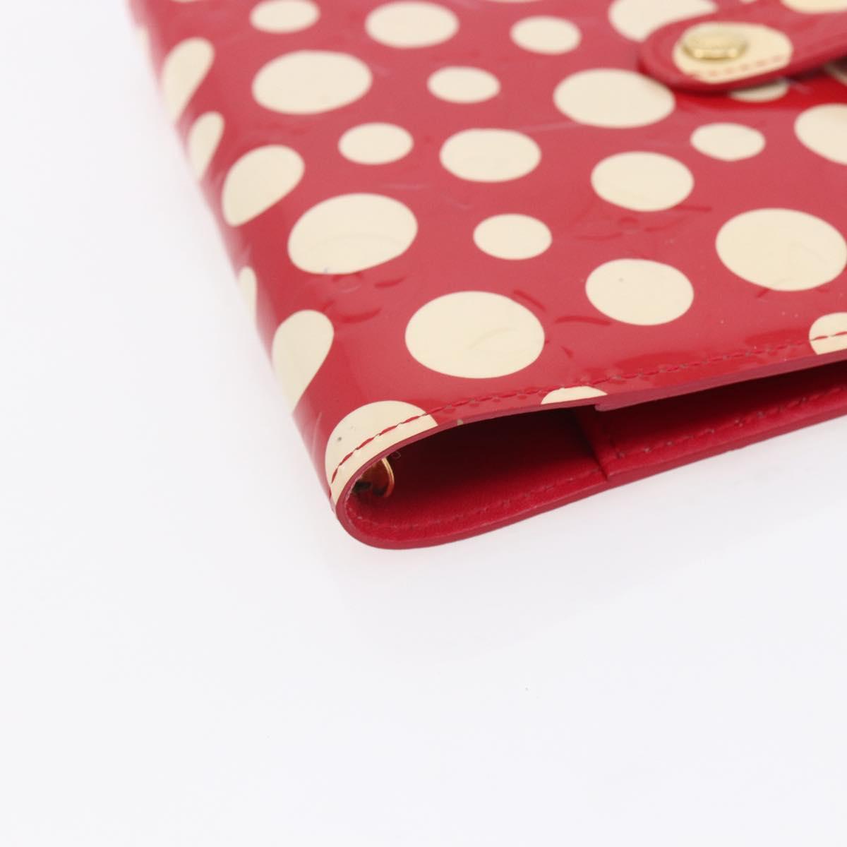 LOUIS VUITTON Vernis Yayoi Kusama Agenda PM Day Planner Cover M91518 Auth BA7847