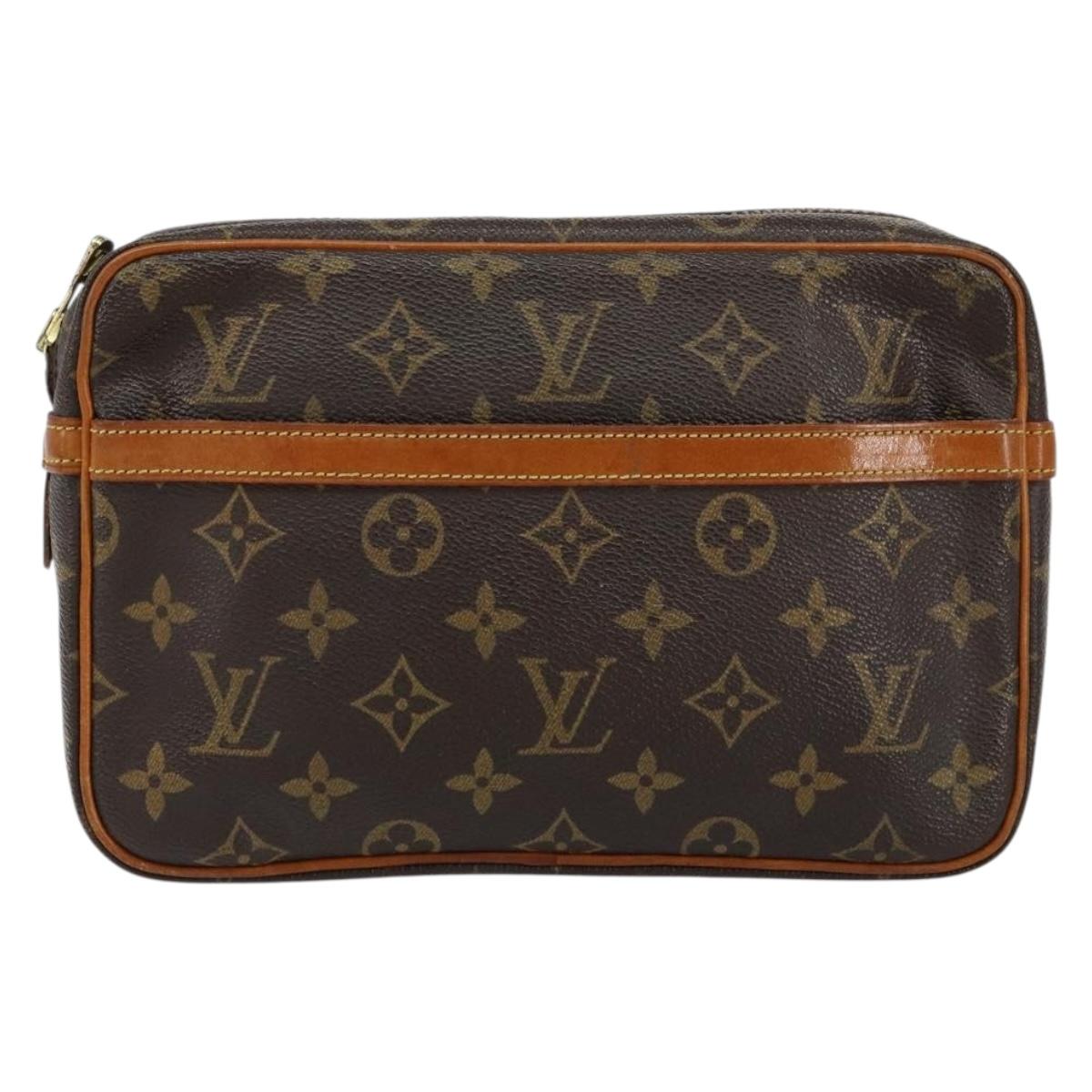 LOUIS VUITTON Monogram Compiegne 23 Clutch Bag M51847 LV Auth BA7865