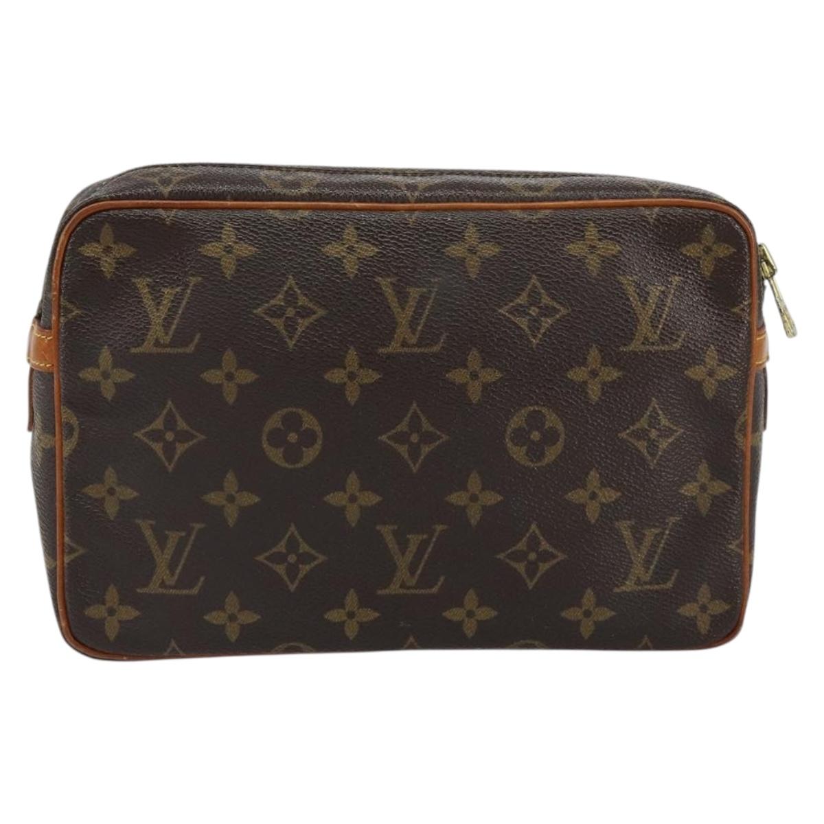 LOUIS VUITTON Monogram Compiegne 23 Clutch Bag M51847 LV Auth BA7865