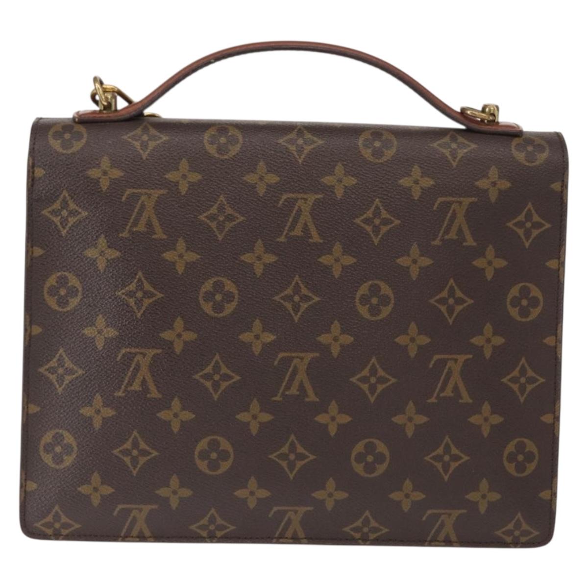 LOUIS VUITTON Monogram Monceau 28 Hand Bag M51185 LV Auth BA7872