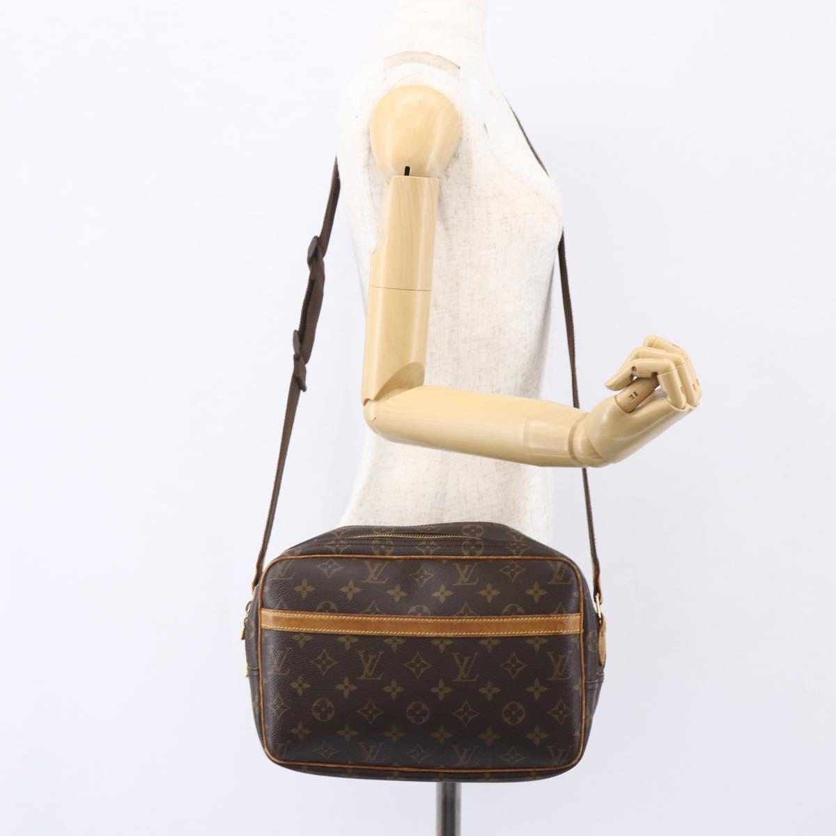 LOUIS VUITTON Monogram Reporter PM Shoulder Bag M45254 LV Auth BA7878