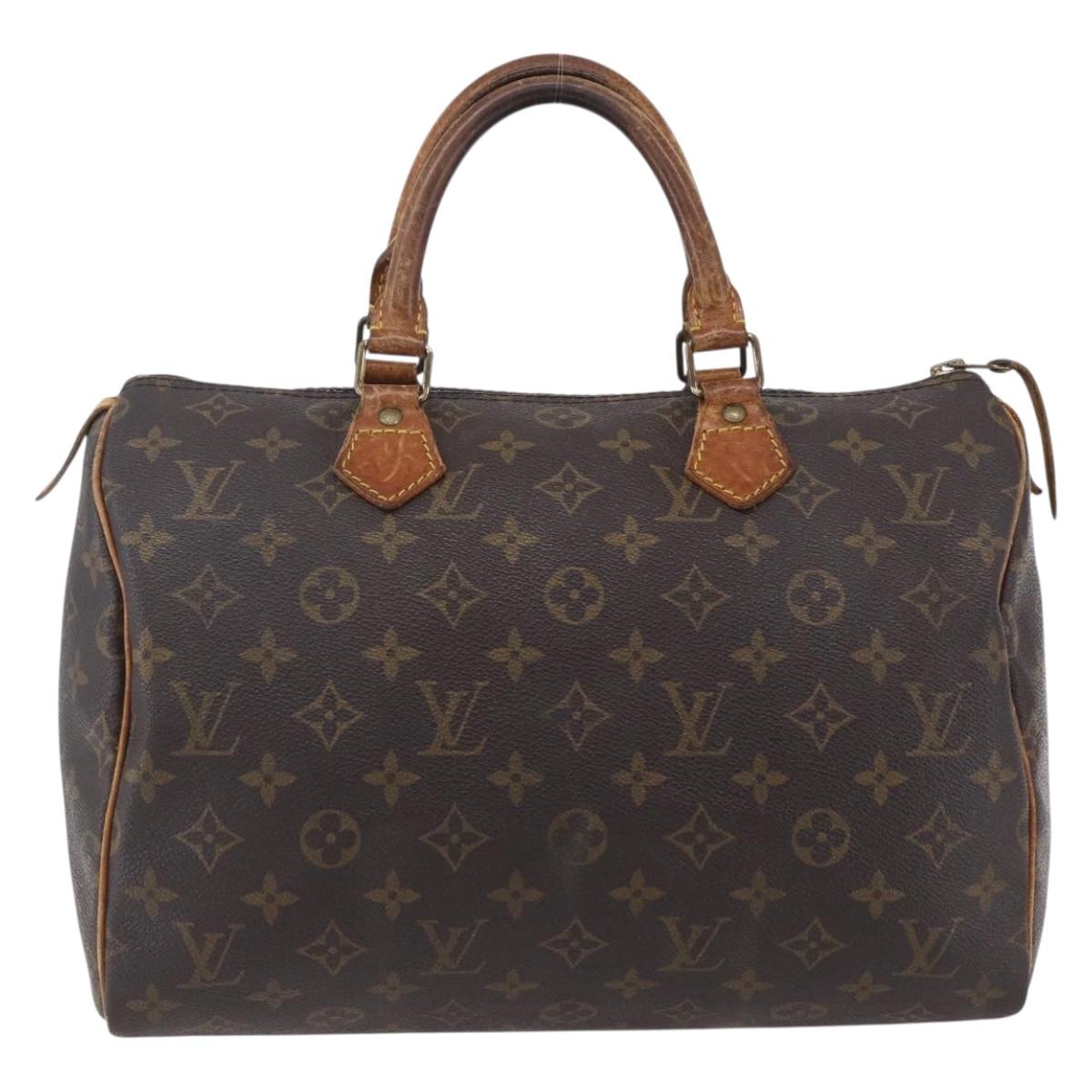 LOUIS VUITTON Monogram Speedy 30 Hand Bag M41526 LV Auth BA7889