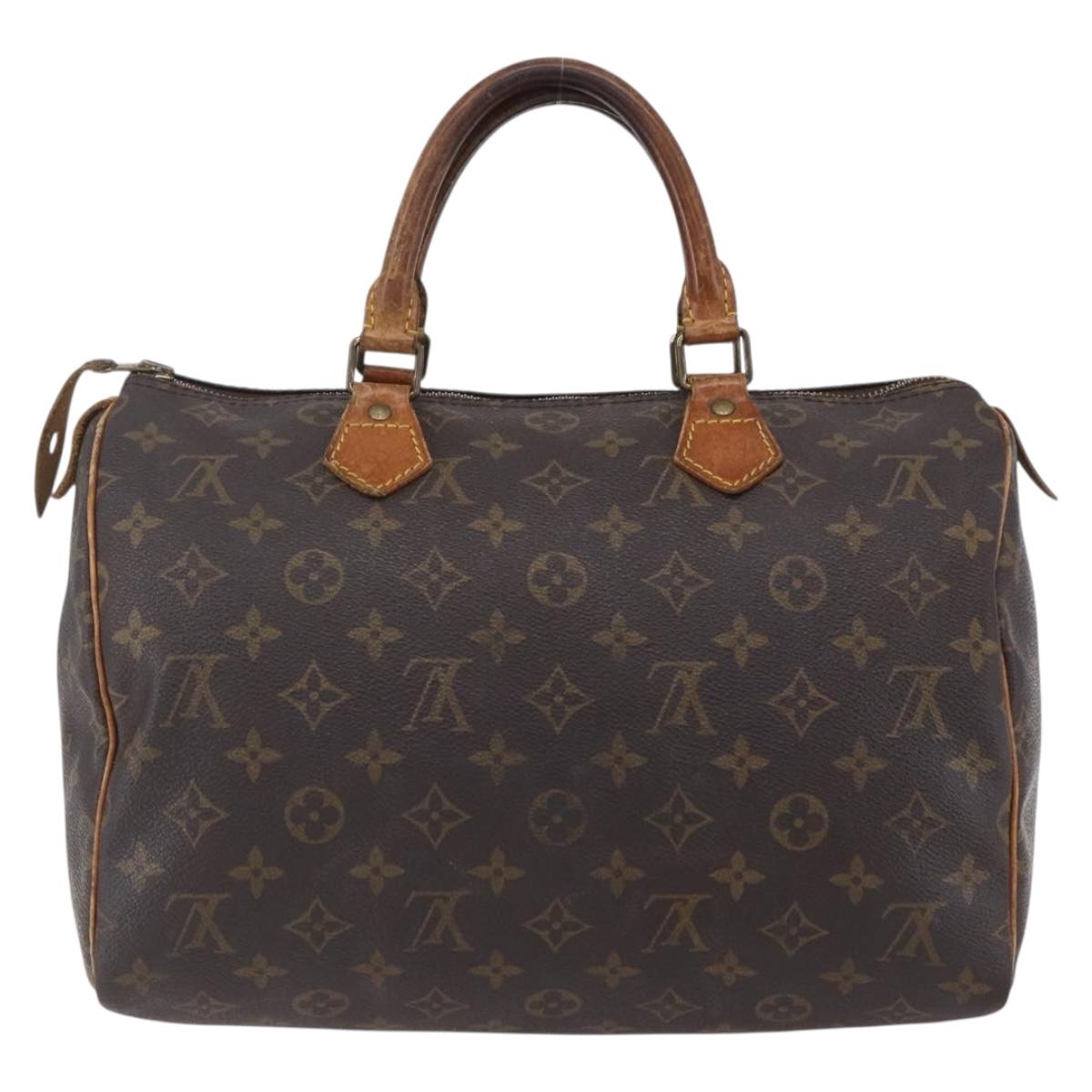 LOUIS VUITTON Monogram Speedy 30 Hand Bag M41526 LV Auth BA7889