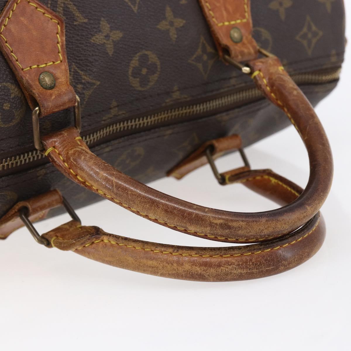 LOUIS VUITTON Monogram Speedy 30 Hand Bag M41526 LV Auth BA7889