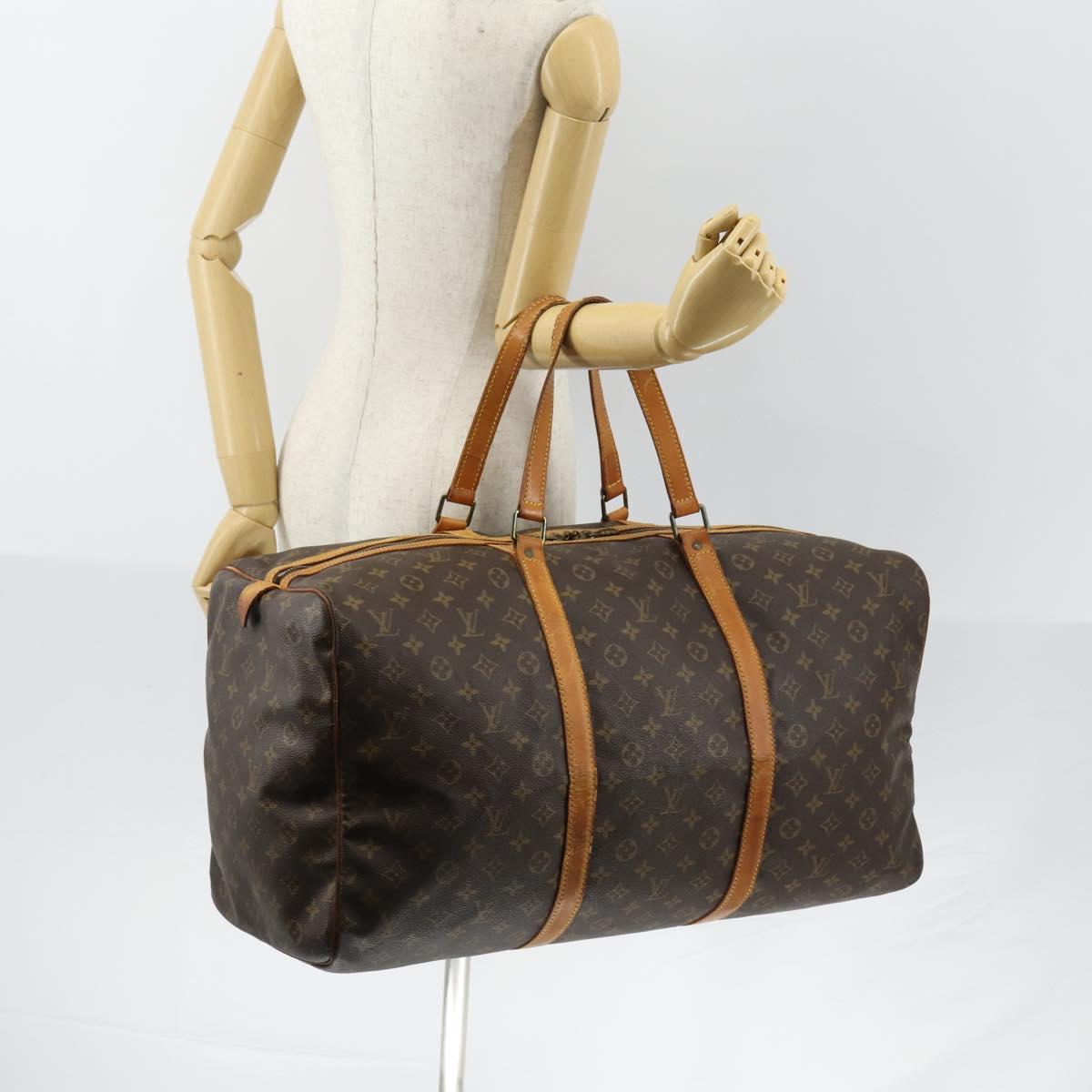 LOUIS VUITTON Monogram Sac Souple 55 Boston Bag M41622 LV Auth BA7892
