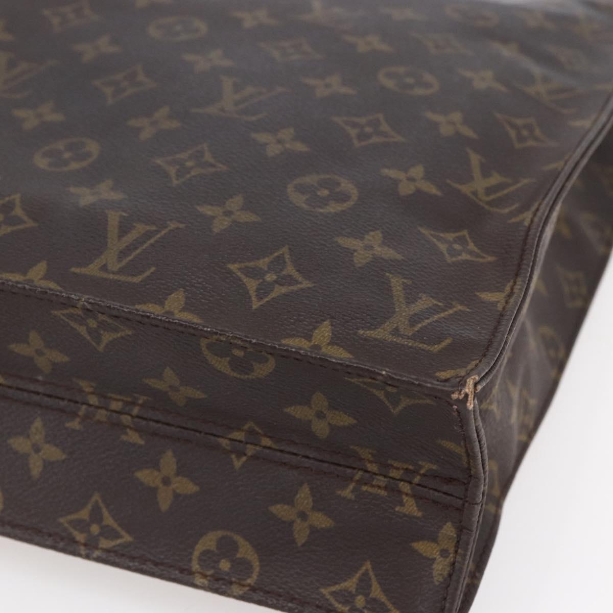 LOUIS VUITTON Monogram Sac Plat Hand Bag M51140 LV Auth BA7898